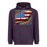 Plum American flag and race flag Heavyweight Hoodie - AdoDesignShop