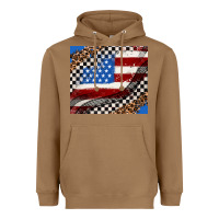 Toasted Coconut American flag and race flag Heavyweight Hoodie - AdoDesignShop