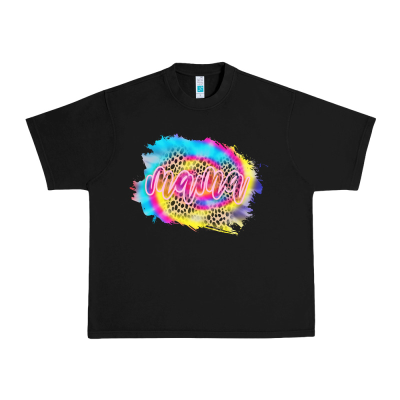 Mama Tie Dye Leopard Urban Heavy Tee by CowCowDesign | Teevron