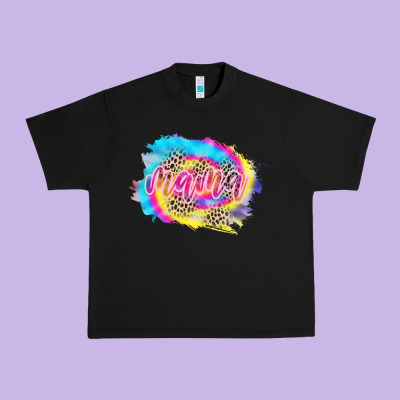 Mama Tie Dye Leopard Urban Heavy Tee Designed By Cowcowdesign