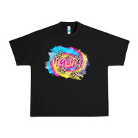 Black Mama Tie dye Leopard Urban Heavy Tee - CowCowDesign