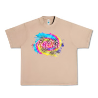 Burro Mama Tie dye Leopard Urban Heavy Tee - CowCowDesign