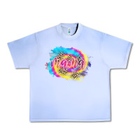 Grape Ice Mama Tie dye Leopard Urban Heavy Tee - CowCowDesign