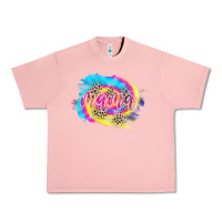 Salmon Mama Tie dye Leopard Urban Heavy Tee - CowCowDesign