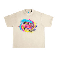 Sandshell Mama Tie dye Leopard Urban Heavy Tee - CowCowDesign