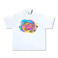 White Mama Tie dye Leopard Urban Heavy Tee - CowCowDesign