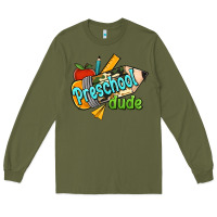 Army Green preschool dude Long Sleeve Tee - RanaPortraitStore