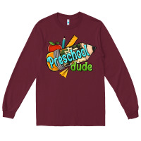 Burgundy preschool dude Long Sleeve Tee - RanaPortraitStore