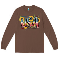 Chestnut USA 4th of July Long Sleeve Tee - FaDigitalArtStudio