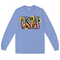 Colony Blue USA 4th of July Long Sleeve Tee - FaDigitalArtStudio