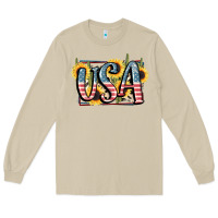 Mushroom USA 4th of July Long Sleeve Tee - FaDigitalArtStudio