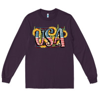 Plum USA 4th of July Long Sleeve Tee - FaDigitalArtStudio