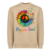 Mushroom daisy peace sign hippie soul retro hippie flower lovers t shirt Heavyweight Sweatshirt - baoMotion