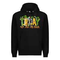 Black today we are all irish Premium Hoodie - CowhideDigitalArt