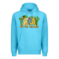 Ocean Blue today we are all irish Premium Hoodie - CowhideDigitalArt