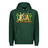 Sports Green today we are all irish Premium Hoodie - CowhideDigitalArt