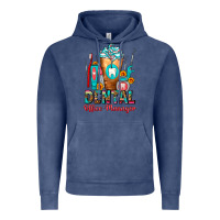Vintage Denim Dental Office Manager cold drink frappe Vintage Hoodie - FaDigitalArtStudio