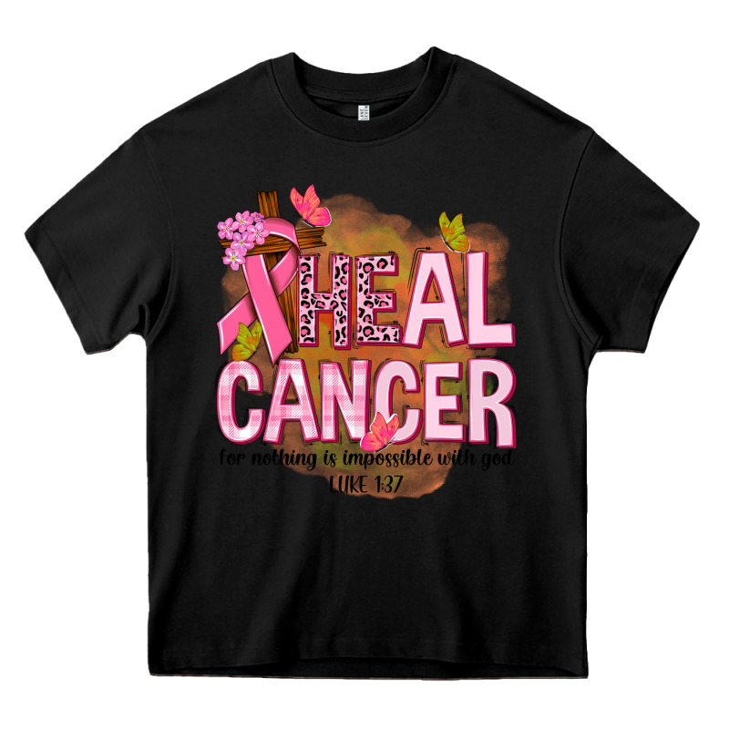 Heal Cancer For Nothing Is Impossible With God Heavy Core Tee by NancyCooperArtShop | Teevron