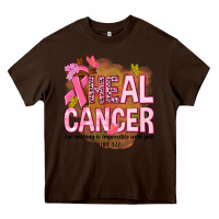 Chocolate Brown heal cancer for nothing is impossible with god Heavy Core Tee - NancyCooperArtShop