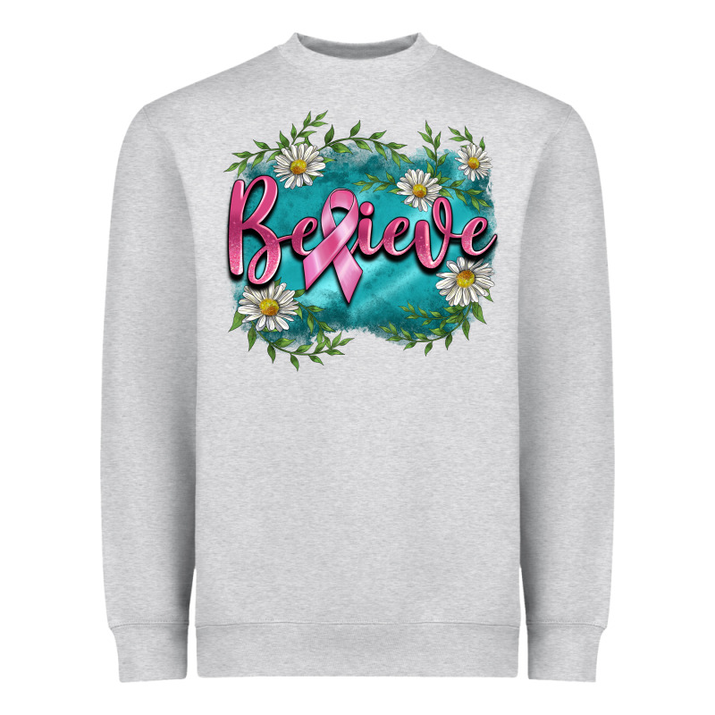Breast Cancer Believe Heavyweight Sweatshirt by BarkalooDesign | Teevron