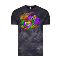 Cloud Black mardi gras heart olivia Vintage Tee - OliviaCreatesArt