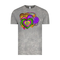 Cloud Rock mardi gras heart olivia Vintage Tee - OliviaCreatesArt