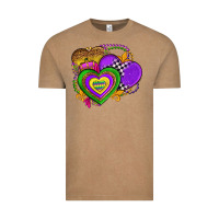 Vintage Coffee mardi gras heart olivia Vintage Tee - OliviaCreatesArt