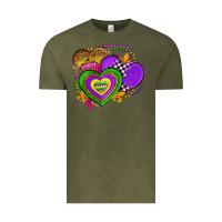 Vintage Olive mardi gras heart olivia Vintage Tee - OliviaCreatesArt