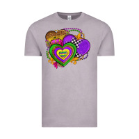 Vintage Zinc mardi gras heart olivia Vintage Tee - OliviaCreatesArt