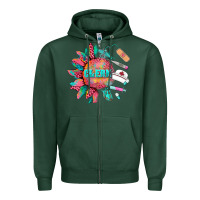 Sports Green western clerk medical instruments Zipper Hoodie - BarkalooDesign