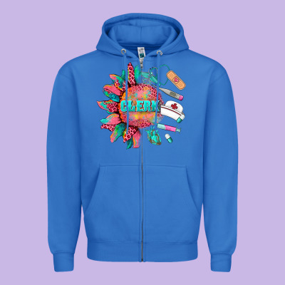 Western Clerk Medical Instruments Zipper Hoodie Designed By Barkaloodesign