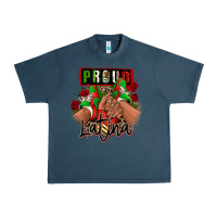 Midnight Navy Proud Latina Mexican sneakers Urban Heavy Tee - RanaPortraitStore