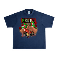 Navy Proud Latina Mexican sneakers Urban Heavy Tee - RanaPortraitStore