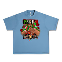 Pebble Blue Proud Latina Mexican sneakers Urban Heavy Tee - RanaPortraitStore