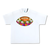White American Football Floral Urban Heavy Tee - CowCowDesign