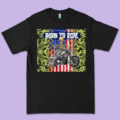Born To Ride Premium Tee Designed By Tumblerdesignbyshophia