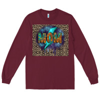 Burgundy Leopard mom Long Sleeve Tee - FaDigitalArtStudio