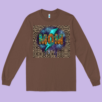 Leopard Mom Long Sleeve Tee Designed By Fadigitalartstudio
