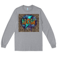 Heather Grey Leopard mom Long Sleeve Tee - FaDigitalArtStudio