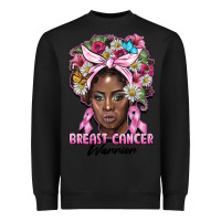 Black breast cancer warrior black woman Heavyweight Sweatshirt - BarkalooDesign