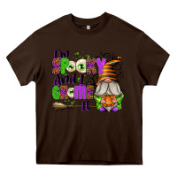 Chocolate Brown I'm Spooky and I Gnome It Heavy Core Tee - texasbilliewilder