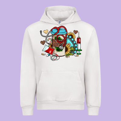 Christmas Sunflower Gemstone Nurse Urban Hoodie Designed By Jahusdesignshop