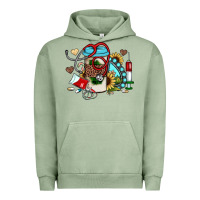 Pigment Oil Green Christmas sunflower gemstone nurse Urban Hoodie - JahusDesignShop