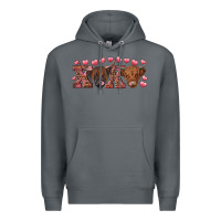 Rock Xoxo highland cows Premium Hoodie - RanaPortraitStore