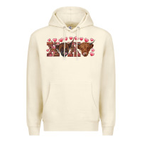 Sandshell Xoxo highland cows Premium Hoodie - RanaPortraitStore