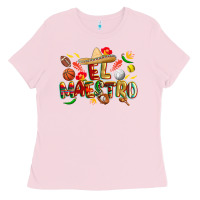 Bubblegum Pink cinco de mayo el maestro Ladies Tee - CowGirlArtShop