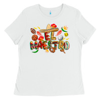 White cinco de mayo el maestro Ladies Tee - CowGirlArtShop