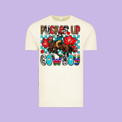 Pucker Up Cowboy Olivia Vintage Tee Designed By Oliviacreatesart