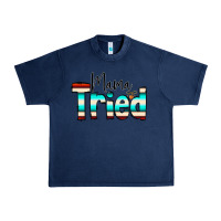 Navy Mama Tried Urban Heavy Tee - CowCowDesign