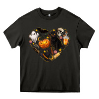 Asphalt Halloween Heart Heavy Core Tee - texasbilliewilder